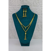 Collier de perles courtes plaqué or pour femmes, ensemble de perles en laiton pur, bijoux de haute qualité, perles de mode de Dubaï pour femmes et filles