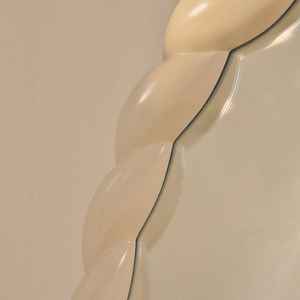 Miroir sur pied sculptural moderne avec cadre incurvé artistique, miroir décoratif pleine longueur pour salon et chambre à coucher - Product Image 2