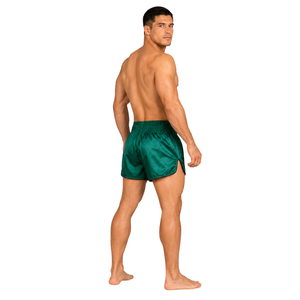 Custom Satin Muay Thai <b>Shorts</b> <b>for</b> <b>Men</b> and Women High-Waisted Elastic Waist Breathable & Quick Dry - Product Image 4