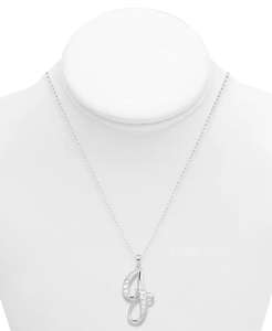 Collar Colgante Diamante J Inicial 18 "(1/10 CT. T. W.) en plata esterlina | Macy's - Product Image 2
