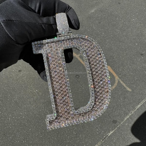 Personnalisé Or Massif D VVS Moissanite Nom Pendentif Hommes Femmes Glacé Style Hip Hop 925 Argent Diamant Chaîne Lettre Pendentif Bijoux - Product Image 5