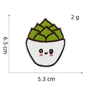 Wholesale Factory Custom Embroidery Patches Iron On Pizza Food Badge 3D Embroidered Fabric Patch for Hats Bags <b>Jackets</b> OEM ODM - Product Image 5