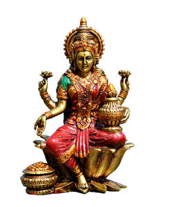 Estatua de Resina de la Diosa Laxmi, Figura Religiosa Hindú India, Ídolo, Decoración Fengshui, Artículo de Regalo - Product Image 1