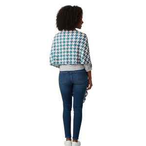 Écharpe châle pied-de-poule Jack and Jill, élégante, légère, à motifs, pour femme, accessoire de mode pour tenues de soirée formelles - Product Image 3