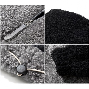 Veste en polaire sherpa à fermeture éclair intégrale, motif personnalisé brodé, design OEM de haute qualité - Product Image 4
