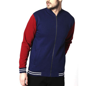 Custom Unisex Varsity Bomber <b>Jacket</b> Color Block <b>Zip</b>-<b>Up</b> Letterman Sportswear Waterproof Hooded Neck Sleeveless for Casual - Product Image 1
