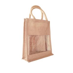 Sac en Jute imperméable pour trois bouteilles de vin, logo personnalisé, réutilisable, fourre-tout pour cadeau, usine directe, m - Product Image 1