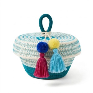 Handmade Wicker Cotton <b>Box</b> with Traditional Style Decorative Irregular <b>Gift</b> <b>Box</b> for Gergean Garangao Festival - Product Image 3