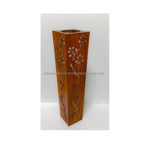 Vase à fleurs en bois, pot de fleurs de meilleure qualité, produit classique, fabrication internationale, en vente - Product Image 1