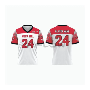 Camiseta de Fútbol Americano Personalizable para Hombre, Mujer y Jóvenes, Transpirable, Talla Grande, con Nombre y Número del Equipo Impresos, para Deportes de Verano - Product Image 1