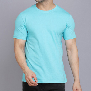 T-shirts en coton de haute qualité pour hommes, couleur unie, décontractés, sport, fitness, gym, entraînement, logo personnalisé, vente en gros - Product Image 5