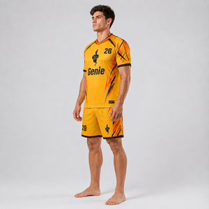 Jersey y pantalones cortos de alto rendimiento hechos con tela ligera de secado rápido, movimiento flexible para uniforme de fútbol competitivo. - Product Image 4