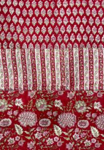 Tela de Algodón Hecha a Mano en India, Tela Estampada a Mano Sanganeri de Jaipur, Material para Confección de Vestidos - Product Image 3