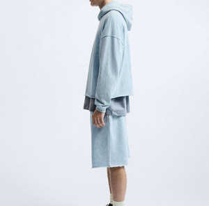 Custom Zip up Hoodies for <b>Mens</b> Plus Size Boxy Fit Drop Shoulder Hoodie Zipper Thick Oversized Full Zip up Hoodies Cotton Blended - Product Image 4