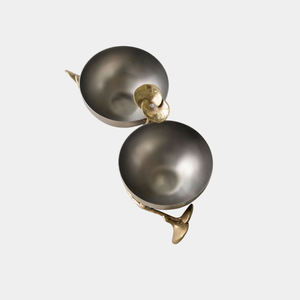 Bol décoratif moderne en métal poli, doré glamour, motif bois de cerf, plat de service pour fêtes, pour noix et autres aliments - Product Image 5