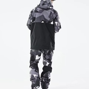 Unisex Snowboard Ski Suit Outdoor <b>Camo</b> Waterproof 10,000mm Breathable Zipper -Tex Fleece Insulated Hooded <b>Jacket</b> Pants Set - Product Image 5