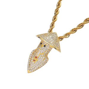 Nouvel Arrivage en Gros : Pendentif Hiphop Bling Plaqué Or 18 carats avec Zircons et Logo Personnalisé - Product Image 3