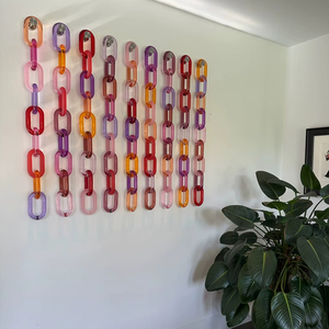 Adornos de Pared de Cadena Acrílica Modernos Personalizados, Hechos a Mano, Decoración Colgante de Resina Moderna para el Hogar, Listos para el Festival Diwali - Product Image 1