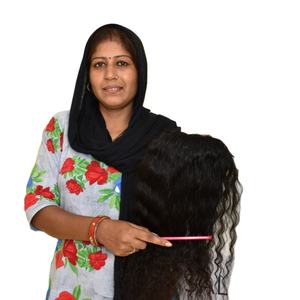 Non transformé brut 100% vendeur naturel couleur vierge avec dentelle en vrac bouclés extension de cheveux humains cuticule aligné cheveux humains - Product Image 6