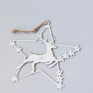 High Selling Blue Circle Metal Hanging <b>Christmas</b> Nativity Scene And Star Design Unique Hanging <b>Christmas</b> Nativity Ornaments - Product Image 2