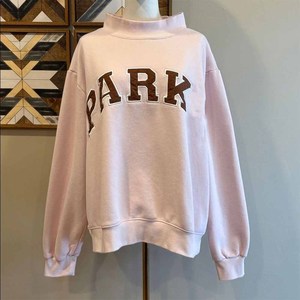 Mock Neck Embroidered Crewneck <b>Sweatshirt</b> <b>Men</b> <b>Red</b> 100% Cotton Fleece Eco-Friendly Parke Letter Front Design Regular Fit Autumn - Product Image 6