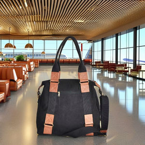 Top Grade Pugmark unisexe toile cirée sac de voyage nouveauté en cuir véritable étanche ordinateur portable sac de messager Design à la mode - Product Image 5