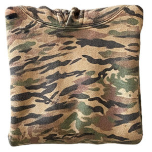 Sweat à capuche zippé camouflage pour homme, style streetwear usé, en polaire, motif camouflage intégral, vêtement d'extérieur décontracté - Product Image 6