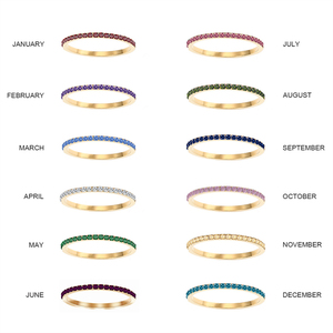 Anillo de Acero Inoxidable Clásico con Piedra de Nacimiento eManco para Mujer, Forma de Gota de Agua, Sin Decoloración, Joyería de Horóscopo al <span class=keywords><strong>por</strong></span> Mayor - Product Image 4