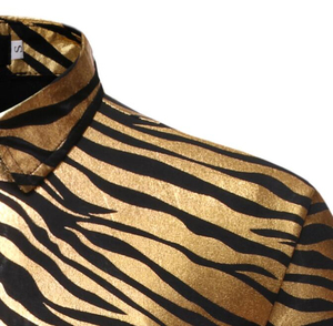 เสื้อเชิ้ตลำลองคอปกพิมพ์ลายเสื้อแฟชั่นผู้ชายมีสไตล์ติดกระดุม - Product Image 6