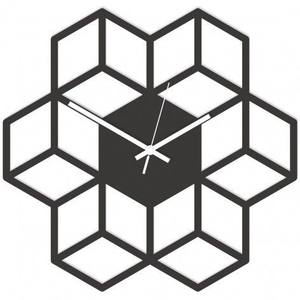 Horloge murale hexagonale en bois et métal, horloge décorative minimaliste moderne, accent d'intérieur contemporain pour la maison - Product Image 5