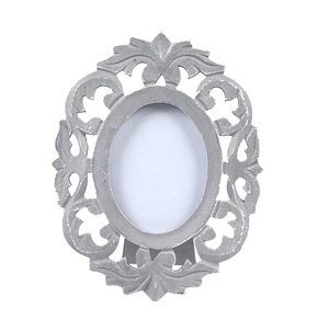 Cadre en bois massif de forme rectangulaire d'aspect traditionnel avec finition verte thermolaquée pour la décoration de la chambre d'enfant et de la table - Product Image 4