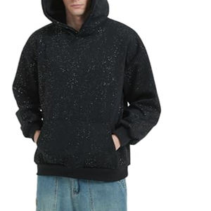 Sudadera con Capucha Personalizada Extra Grande con Pedrería para Hombre y Mujer, Sudadera Brillante, Ropa Urbana de Moda, Sudaderas al por Mayor - Product Image 6