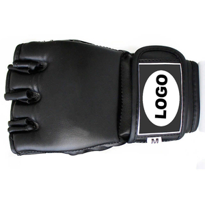 Breathable Leather MMA Training Gloves - <b>Open</b> Palm Grappling Mitts with Mesh Wrist Support - Custom OEM Factory Sparring - Product Image 6