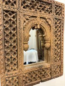 Antique Hand Carved Wooden <b>Arch</b> Panel | Vintage Indian Midcentury Modern Door <b>Frame</b> Wall Decor Home Furniture Bedroom Durable - Product Image 5