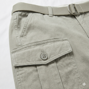 Pantalones Cortos Bermuda de Algodón de Color Sólido para Hombre, al Por Mayor, al Mejor Precio, Cintura Media, con Bolsillos, Estilo Cargo, Transpirables, Tejidos, OEM - Product Image 4