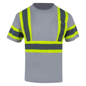 เสื้อยืดเซฟตี้ผู้ชาย Econex Sports สีน้ำเงิน สะท้อนแสง ระบายอากาศ แห้งเร็ว กันยับ มองเห็นได้ชัดเจน สำหรับงานตรวจจับวัตถุ - Product Image 1