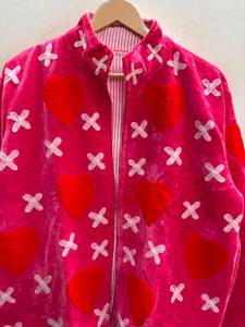 Wholesale Handmade Suzani Embroidered <b>Velvet</b> <b>Jacket</b> for <b>Women</b> Bohemian Floral Winter Fashion Outerwear - Product Image 4