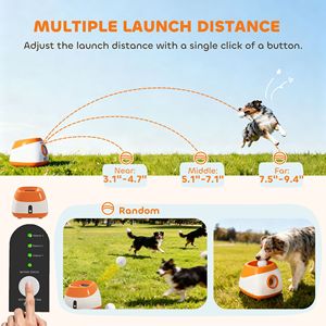 "Pet Training Supplies Automatic <b>Dog</b> <b>Ball</b> Launcher 26ft-79ft Range for Medium & Large <b>Dogs</b> Orange" - Product Image 5