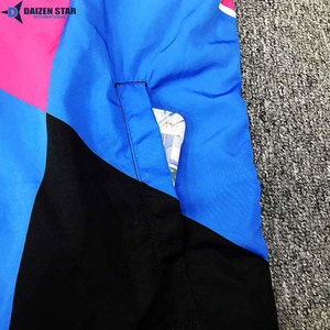 Unisex Y2K Hooded Windproof Jacket Color Blocking Raglan Sleeve Oversized Regular Fit Autumn Wear 100 Polyester Woven Print - Product Image 5