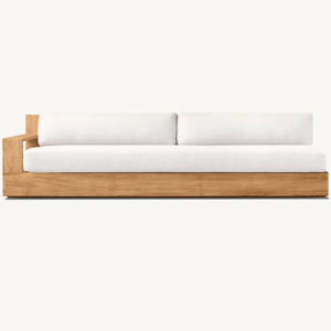 A <b>sofa</b> with a seating capacity of two people made of durable and good teak wood, suitable for indoor use in the <b>living</b> <b>room</b> - Product Image 1