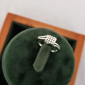 Anillo Cuadrado de Plata de Ley 925 con Diamantes, Anillo Romántico para Mujer, Regalo de Boda, Compromiso, Promesa, Uso Diario, Anillos con Piedras Preciosas - Product Image 1