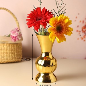 Aluminum Decorative Centerpiece <b>Vase</b> Modern Metal Flower Pot for Living Room Dining Table Hotel Office Home Décor - Product Image 6