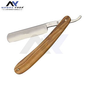 Nuevo Producto: Navajas de Afeitar Premium para Barbería y Salón, con Bloqueo Oscilante, Afeitado Liso y Preciso, Mango de Madera - Product Image 2