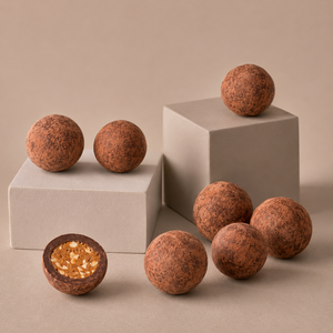 Caramelos cubiertos de chocolate con leche y nueces de la India, ideales para sets de regalo corporativos en cajas personalizadas. - Product Image 4