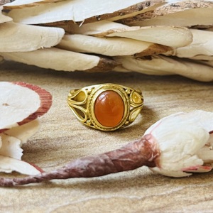 Latest High Demand Carnelian Boho Brass <b>Ring</b> 18k Gold Plated Vintage <b>Statement</b> <b>Ring</b> Tribal Handmade Wholesale <b>Ring</b> For Women - Product Image 1