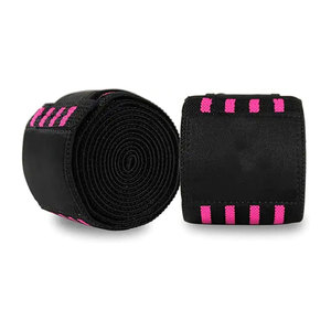 Genouillère Unisexe Élastique Rayée avec Fermeture Réglable, Soutien de Compression, Matière Nylon/Néoprène, Option Logo Personnalisé - Product Image 2