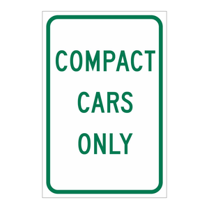 Letrero 'Solo Autos Compactos Brady' para Áreas de Estacionamiento Interiores y Exteriores - Product Image 1