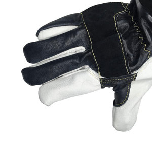Gants de soudure en cuir imprimés avec logo personnalisé, protection contre les éclaboussures de métal fondu, vêtements de travail de haute qualité personnalisables pour la vente en ligne - Product Image 4