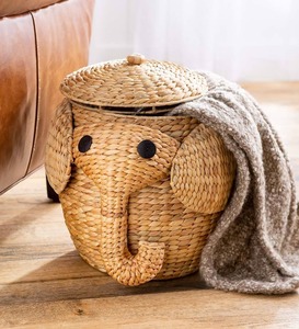 King Craft Viet Oval Seagrass <b>Storage</b> <b>Basket</b> for Children's <b>Toys</b> Eco-Friendly & Multifunction Design - Product Image 1
