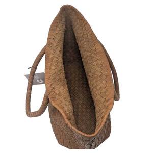 Luxury Handmade Leather Tote Brown Braided Shoulder Bag for Women - Product Image 5